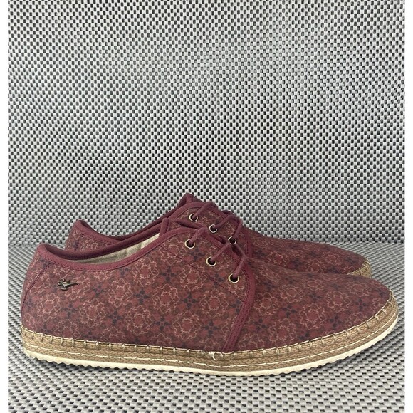 Disney x Call It Spring Aladdin Shoes Mens 10.5 Burgundy Genie Lamp Logo Lace Up - Picture 1 of 14